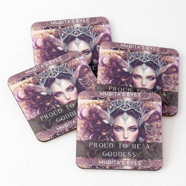 Item preview,  Magnetic "Proud to be a goddess" Beautiful Goddess Divine Feminine Sticker designed and sold by MuditasEyes.