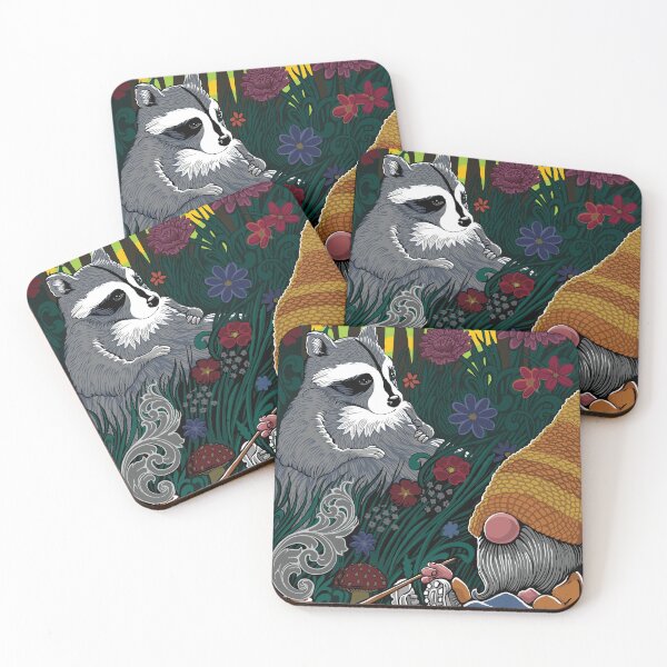 Item preview, Gnomer and raccoon designed and sold by Ty Meier.