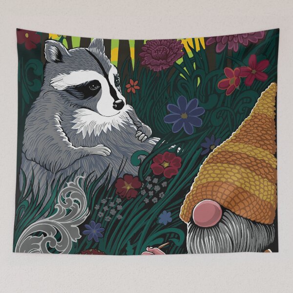 Item preview, Gnomer and raccoon designed and sold by Ty Meier.