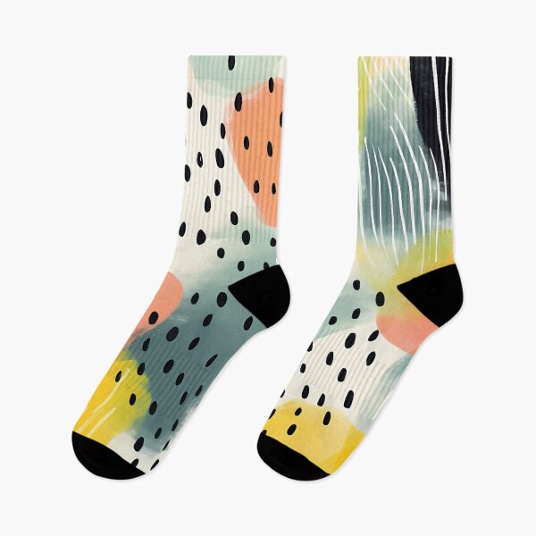 Item preview, Artistic hand painted abstract stripes and dots 04 designed and sold by UnaWu533.