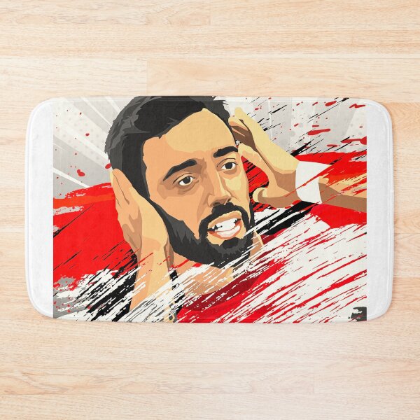 Item preview, Bruno Fernandes Man Utd Celebration Flag Abstract Illustration Portrait designed and sold by VibesAndVision.