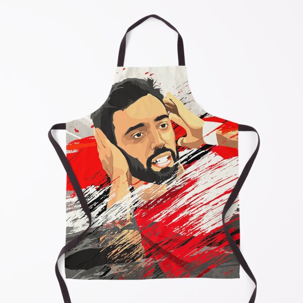 Item preview, Bruno Fernandes Man Utd Celebration Flag Abstract Illustration Portrait designed and sold by VibesAndVision.