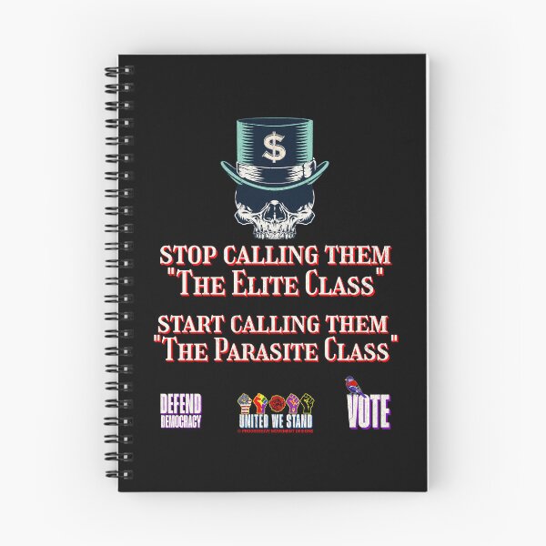 Item preview, PMD01002 Progressive Movement Designs Elite Class Parasite Class billionaire skull protest design shows you support democracy and economic justice for Progressives Democrats Independents Socialists designed and sold by ProgressiveLeft.