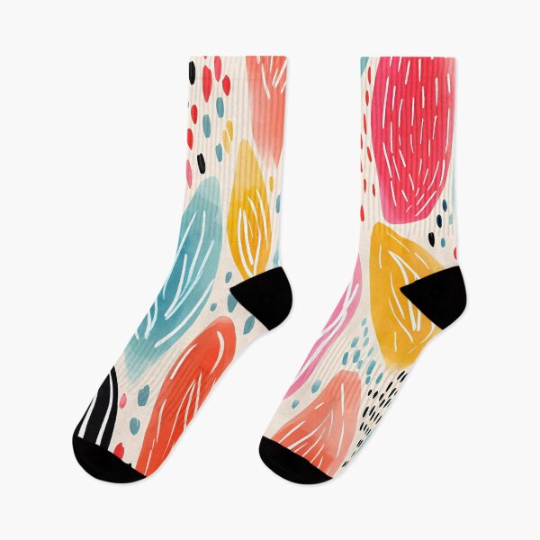 Item preview, Artistic hand painted abstract stripes and dots 07 designed and sold by UnaWu533.