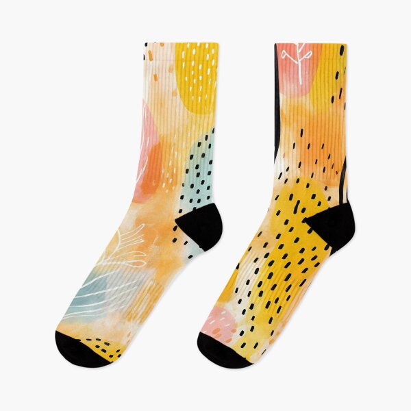 Item preview, Artistic hand painted abstract stripes and dots 08 designed and sold by UnaWu533.