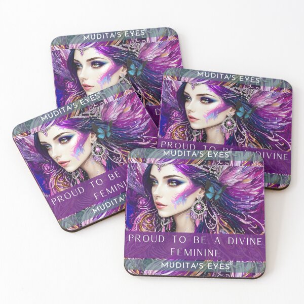 Item preview, Mystic "Proud to be a divine feminine" Beautiful Goddess Divine Feminine Sticker designed and sold by MuditasEyes.