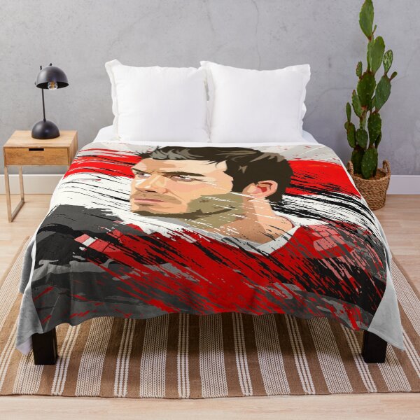 Item preview, Beckham Man Utd Celebration Flag Abstract Illustration Portrait designed and sold by VibesAndVision.