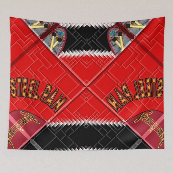 Item preview, GREAT TRINIDAD AND TOBAGO FLAG CARNIVAL SOUVENIR - STEEL PAN FLAG MUSIC INSTRUMENT NOTES FANTASY - GREAT GIFT FOR CALYPSO LOVER designed and sold by Ralek.
