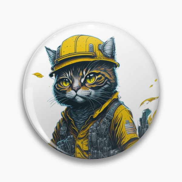 Item preview, Construction worker cat of the future | Bali Color | Cat lovers merch designed and sold by MaFleiva.