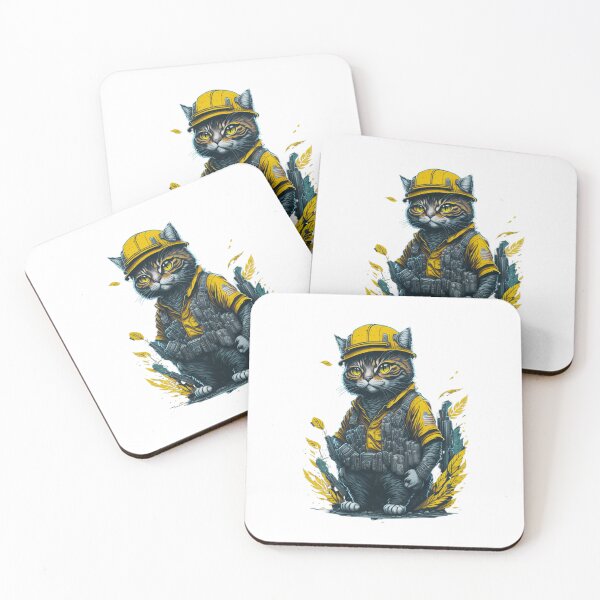 Item preview, Construction worker cat of the future | Bali Color | Cat lovers merch designed and sold by MaFleiva.