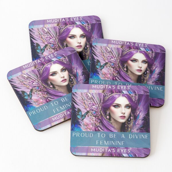 Item preview, Mystic "Proud to be a divine feminine" Colorful Goddess Divine Feminine Sticker designed and sold by MuditasEyes.