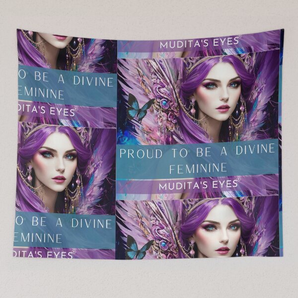 Item preview, Mystic "Proud to be a divine feminine" Colorful Goddess Divine Feminine Sticker designed and sold by MuditasEyes.