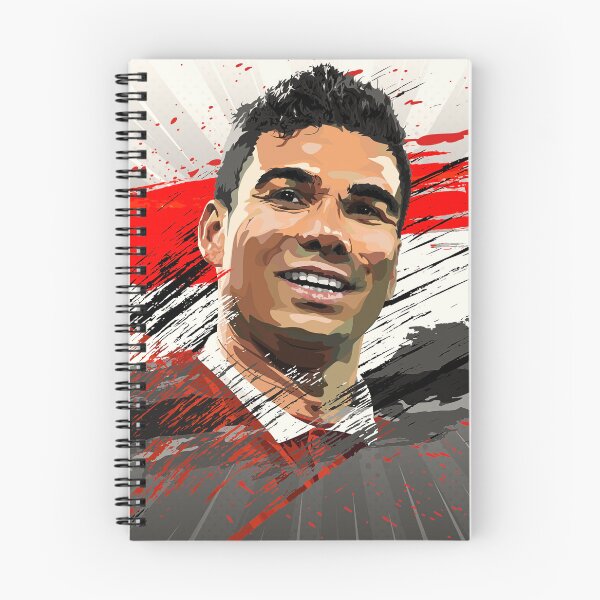 Item preview, Casemiro Man Utd Celebration Flag Abstract Illustration Portrait designed and sold by VibesAndVision.