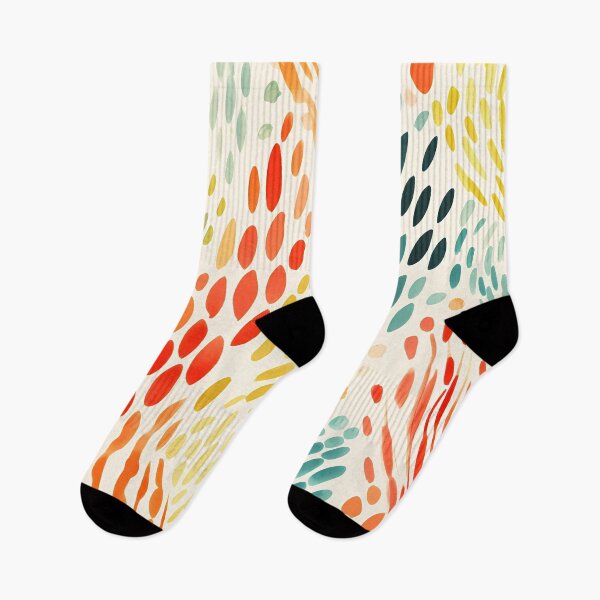 Item preview, Artistic hand painted abstract stripes and dots 10 designed and sold by UnaWu533.