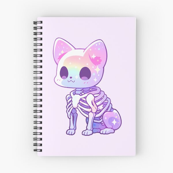 Item preview, Cute Kawaii Pastel Skeleton Kitty designed and sold by PastelMagic.