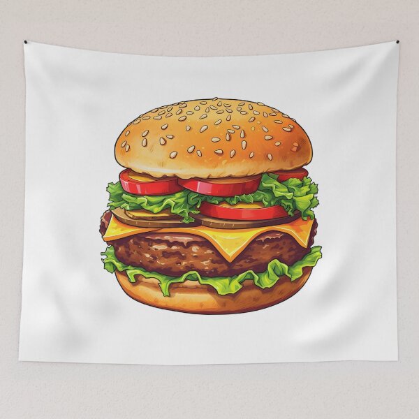 Item preview, Mouthwatering Hamburger - Tasty Delight designed and sold by UrsaStick.