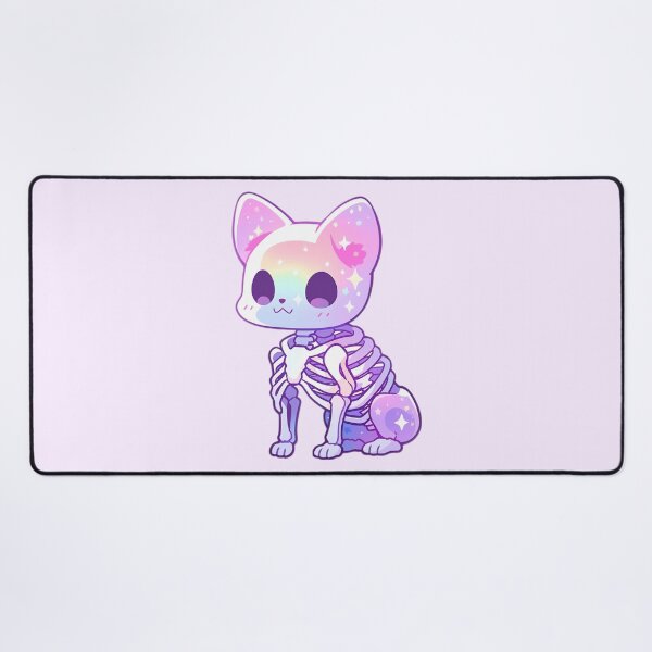 Item preview, Cute Kawaii Pastel Skeleton Kitty designed and sold by PastelMagic.