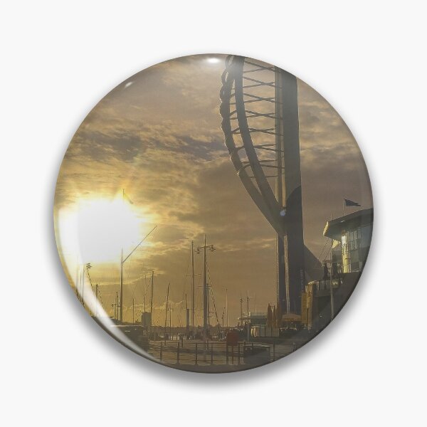Item preview, Spinnaker Tower at Gunwharf Quay, Portsmouth near sunset designed and sold by DerickGray.