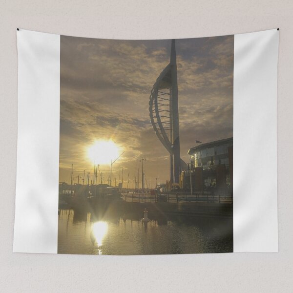 Item preview, Spinnaker Tower at Gunwharf Quay, Portsmouth near sunset designed and sold by DerickGray.