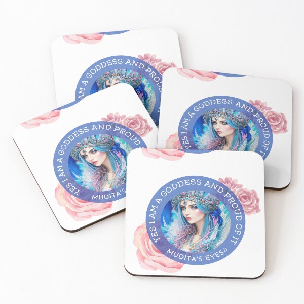 Item preview,  Mystic "Yes I am goddess and proud of it" Colorful Goddess Divine Feminine Sticker designed and sold by MuditasEyes.