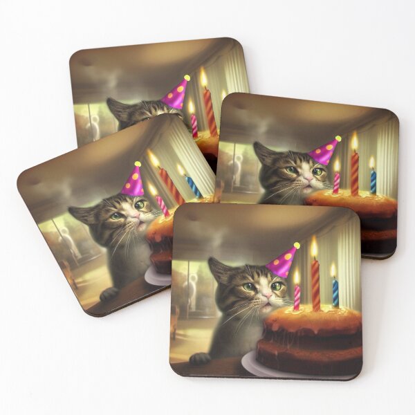 Item preview, Birthday cat designed and sold by Witty-Kids.
