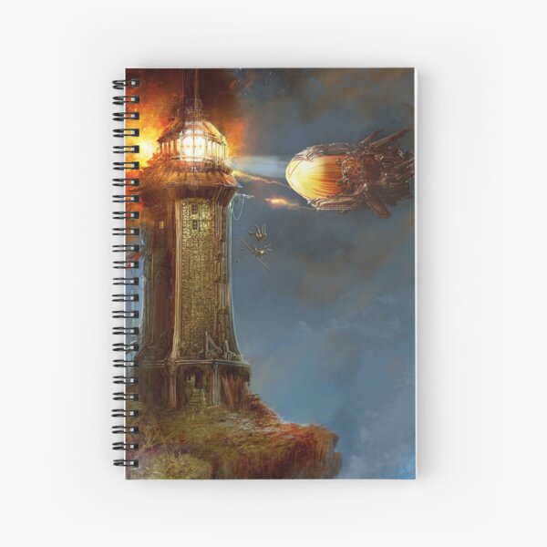 Steampunk Tower Attack! Spiral Notebook