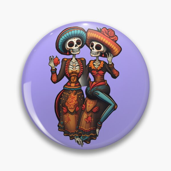 Item preview, Dancing Spirits - Mexican Santa Muerte Skeletons designed and sold by UrsaStick.