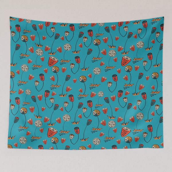 Item preview, Floral Fusion in Retro Abstract Blooms designed and sold by LeakAPeak.