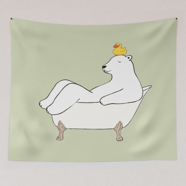 Item preview, Polar Bear In Bathtub designed and sold by bignosework.