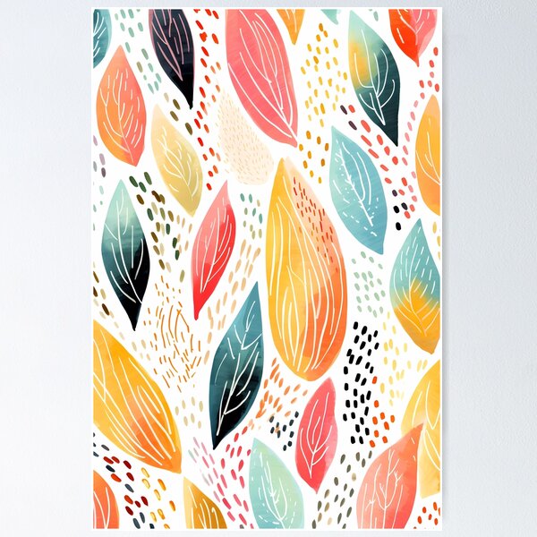 Item preview, Artistic hand painted abstract stripes and dots 15 designed and sold by UnaWu533.