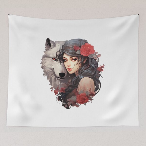 Item preview, Beauty woman with wild wolf soul designed and sold by SmileshareShop.
