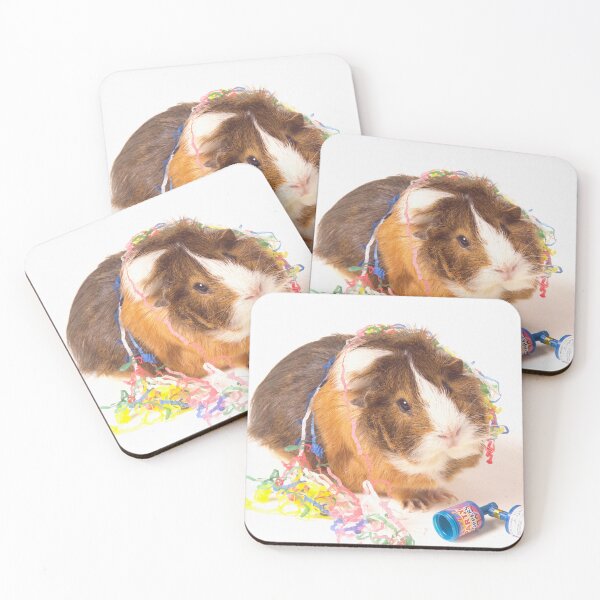 Item preview, Portrait of Basil the guinea pig on his birthday. designed and sold by bailey-cooper.