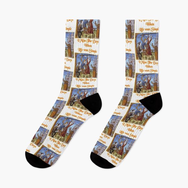 Item preview, 'I Miss the Days When Life was Simple' Snail Fight Naïve Painting - Medieval Designs Collection designed and sold by Ridiculam Toga.