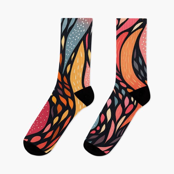 Item preview, Artistic hand painted abstract stripes and dots 19 designed and sold by UnaWu533.