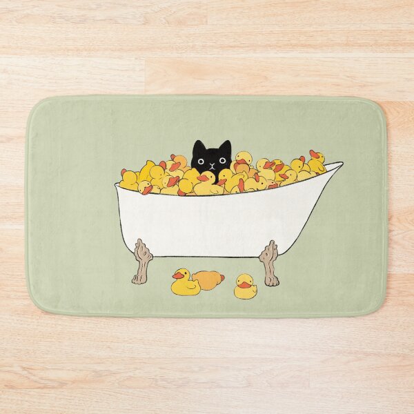 Item preview, Black Kitty In Bathtub designed and sold by bignosework.