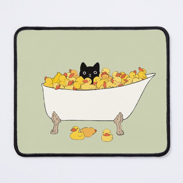 Item preview, Black Kitty In Bathtub designed and sold by bignosework.