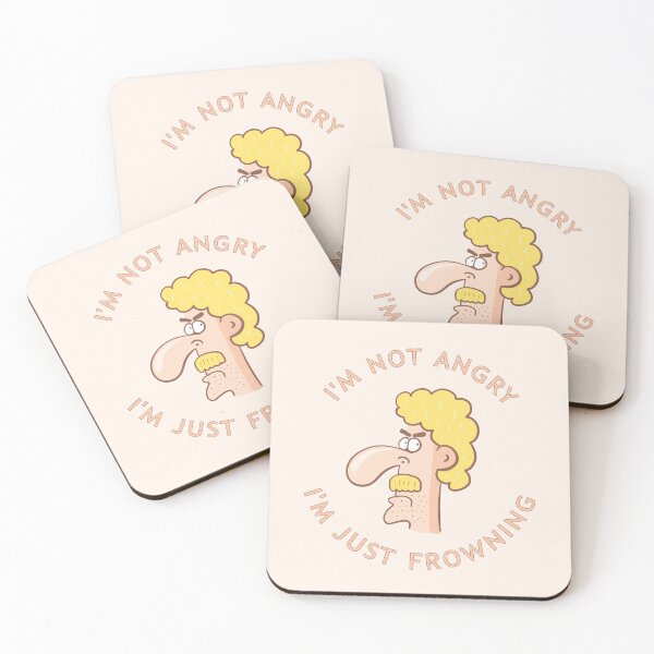 Item preview, I'm Not Angry I'm Just Frowning - Says Macho designed and sold by SomeDoodles.