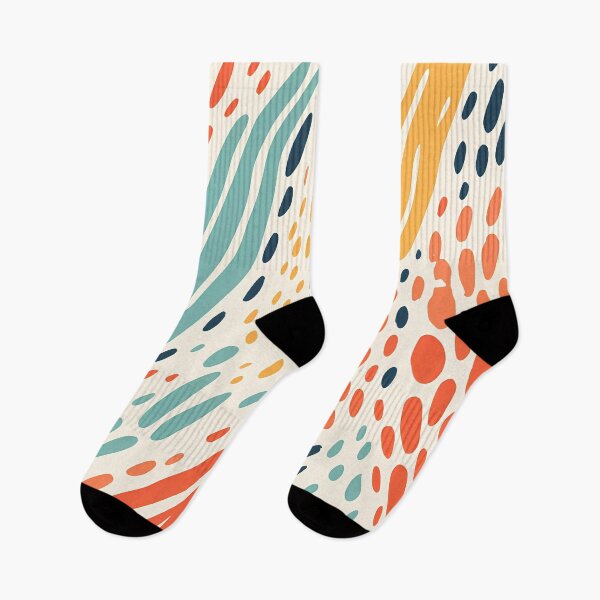 Item preview, Artistic hand painted abstract stripes and dots 23 designed and sold by UnaWu533.