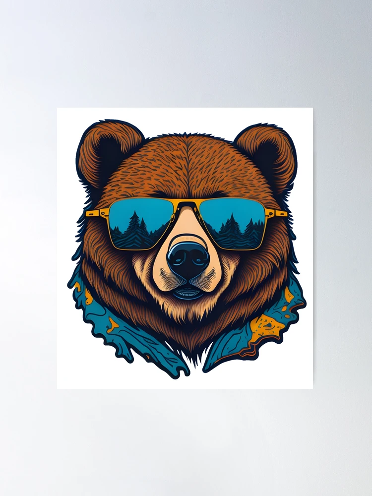 Grizzly Bear with Sunglasses | Poster