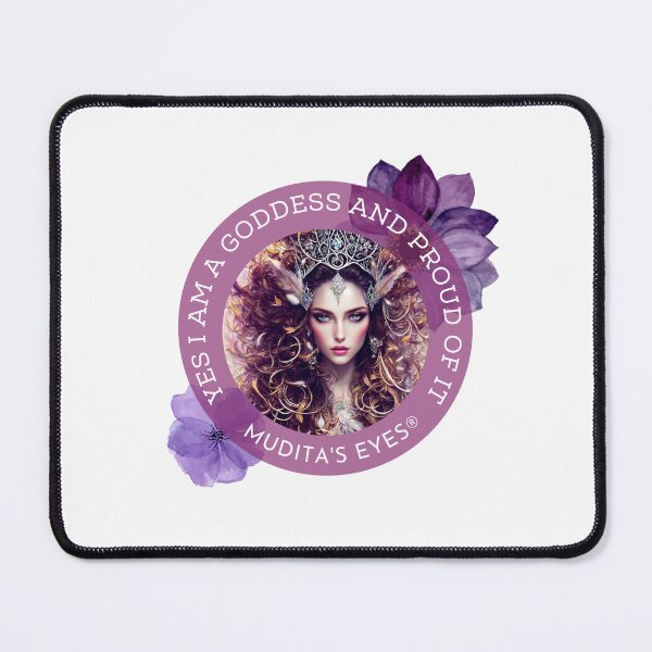 Item preview, Mystic "Yes I am goddess and proud of it" Purple Goddess Divine Feminine Sticker designed and sold by MuditasEyes.