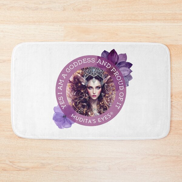 Item preview,  Mystic "Yes I am goddess and proud of it" Purple Goddess Divine Feminine Sticker designed and sold by MuditasEyes.
