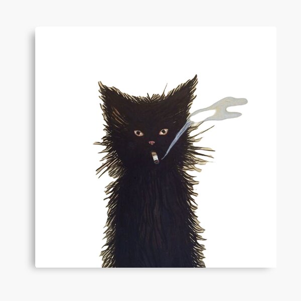 Item preview, black cat smoking  designed and sold by Joana A..