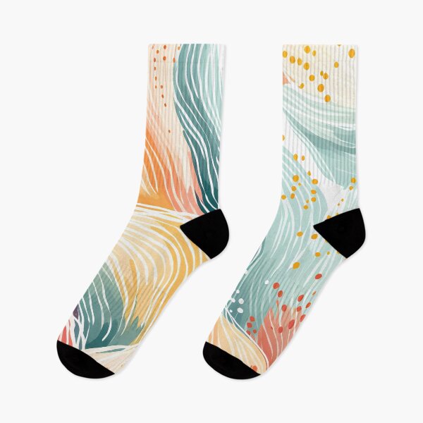 Item preview, Artistic hand painted abstract stripes and dots 26 designed and sold by UnaWu533.