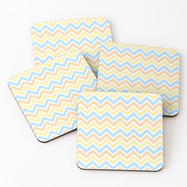 Item preview, Chevron Pattern. Pastel Orange Blue Yellow color designed and sold by Aetherier.