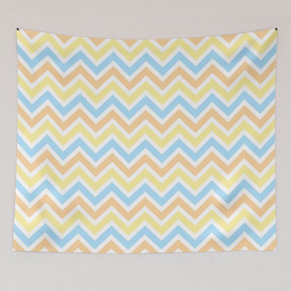 Item preview, Chevron Pattern. Pastel Orange Blue Yellow color designed and sold by Aetherier.