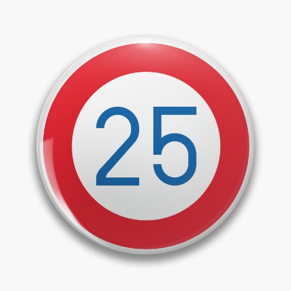 Item preview, Speed Limit 25 Kph Road Sign designed and sold by NeonNoirDesigns.
