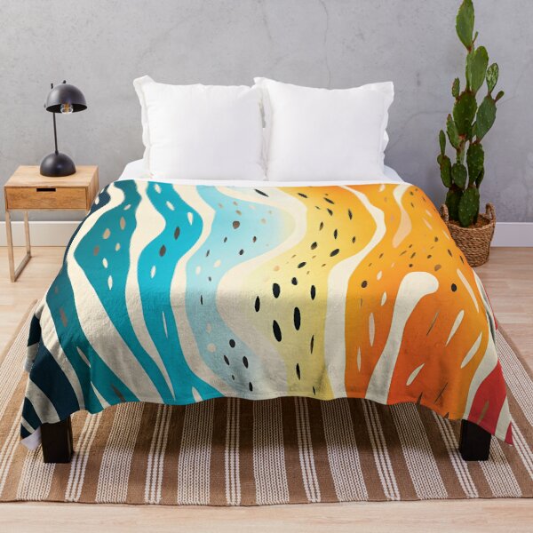 Item preview, Artistic hand painted abstract stripes and dots 29 designed and sold by UnaWu533.