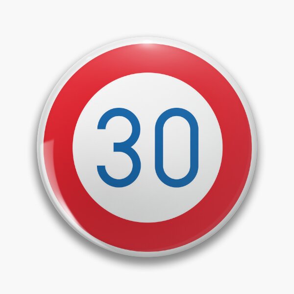 Item preview, Speed Limit 30 Kph Road Sign designed and sold by NeonNoirDesigns.