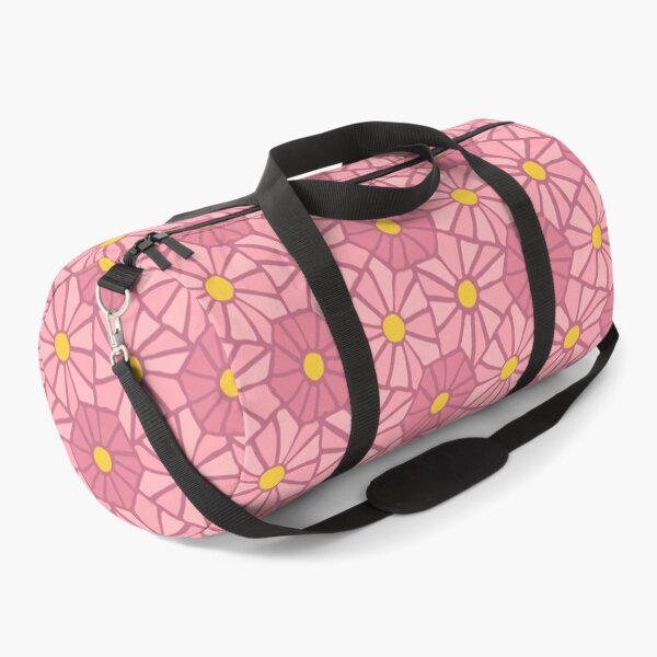 Tessellated Flowers Pattern - Dark Rosette (micro) Duffle Bag