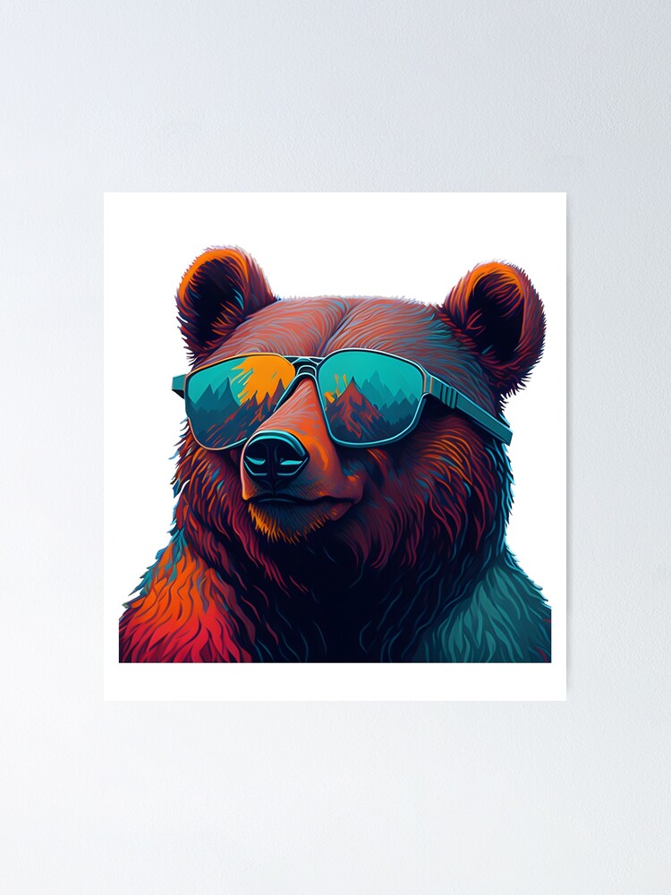 Grizzly Bear with Sunglasses | Poster